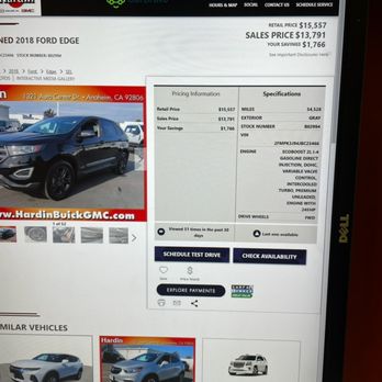 Hardin Buick GMC - Original add with sales price. Both pictures taken on 12/4/2024. - Car Dealers Near Me - Anaheim, California Hardin Buick GMC - Original add with sales price. Both pictures taken on 12/4/2024. - Car Dealers Near Me - Anaheim, California