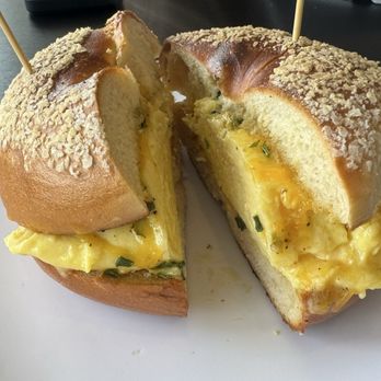 Jax Bread - Egg & Cheese on Salt Bagel - Bakeries Near Me - Jacksonville, Florida
