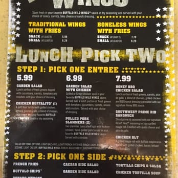 Buffalo Wild Wings - New lunch menu - Chicken Wings Near Me - Chesapeake, Virginia