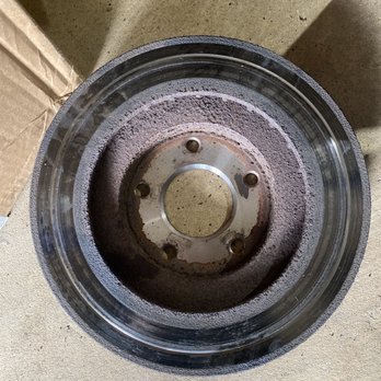 Mavis Discount Tire - Look how awful this rotor is! They let me leave with it... - Tires Near Me - Mahwah, New Jersey Mavis Discount Tire - Look how awful this rotor is! They let me leave with it... - Tires Near Me - Mahwah, New Jersey