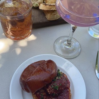 Catelli's - A Manhattan, Lavender Drop, Meatball Sliders Burrata and Prosciutto! Delicious! - New American Near Me - Geyserville, California Catelli's - A Manhattan, Lavender Drop, Meatball Sliders Burrata and Prosciutto! Delicious! - New American Near Me - Geyserville, California