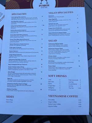 Menu photo 2 Fusion Wine Bar Pleasanton, CA