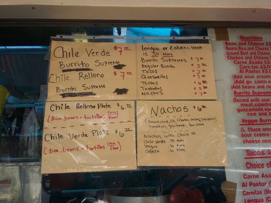 Menu photo 4 Tacos Sonora Mariposa, CA
