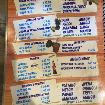 Tropi Tacos - Drink menu - Tacos Near Me - Tulum, ROO Tropi Tacos - Drink menu - Tacos Near Me - Tulum, ROO
