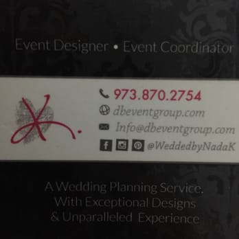 Wedded By Nada - Her business card (back) - Wedding Planning Near Me - ridgefeild, New Jersey