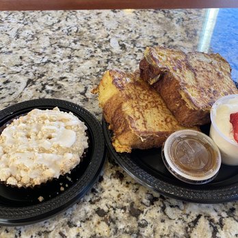 Kneaders Bakery & Cafe - Peach Streusel Muffin Top; Chunky Cinnamon French Toast. - Bakeries Near Me - Henderson, Nevada Kneaders Bakery & Cafe - Peach Streusel Muffin Top; Chunky Cinnamon French Toast. - Bakeries Near Me - Henderson, Nevada