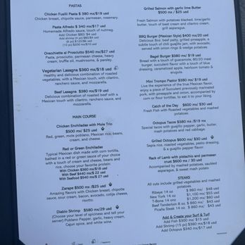 Estrella Restaurante - Dinner menu - Mexican Near Me - Cabo San Lucas, BCS