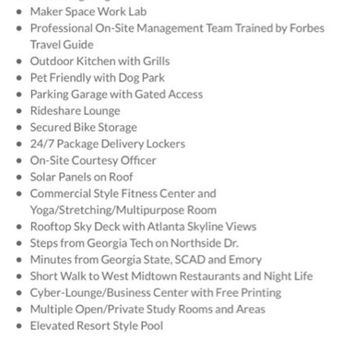Catalyst - Amenities Promised in lease. - University Housing Near Me - Atlanta, Georgia Catalyst - Amenities Promised in lease. - University Housing Near Me - Atlanta, Georgia
