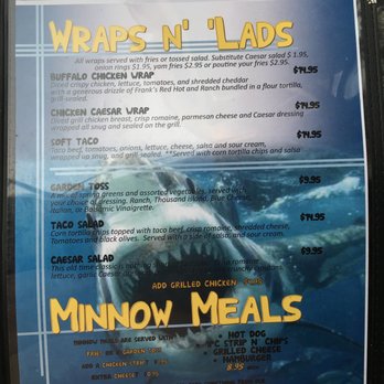 Shark Shack - menu p.4 - Pubs Near Me - Sicamous, British Columbia