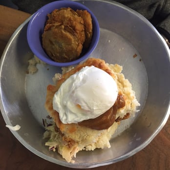 Biscuit Head - Mimosa fried chicken biscuit - Cafes Near Me - Asheville, North Carolina