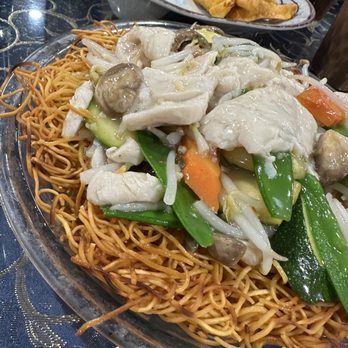Sang's Chinese Food - Shredded Chicken Pan Fried Noodle - Dim Sum Near Me - North Miami Beach, Florida