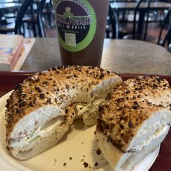 Bagel Fresh Deli and Grill - Iced Coffee (large) Everything Bagel with Flavored Cream Cheese