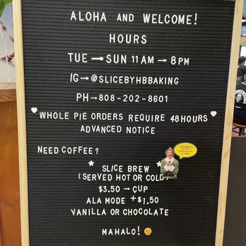 Slice By HB Baking - Hours of operation - Desserts Near Me - Honolulu, Hawaii