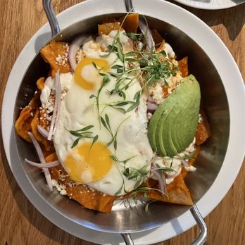 JUTE Coastal bar and Kitchen - Chilaquiles with a DELICIOUS red sauce - American Near Me - Manhattan Beach, California JUTE Coastal bar and Kitchen - Chilaquiles with a DELICIOUS red sauce - American Near Me - Manhattan Beach, California