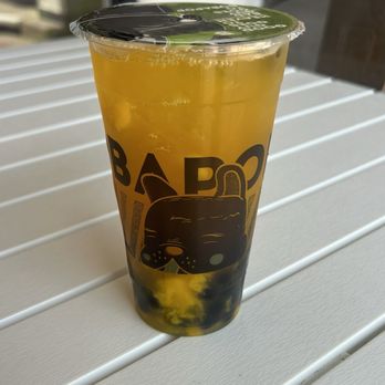 BoBaPoP Tea Bar - Mango Green Tea + Boba - Bubble Tea Near Me - San Diego, California