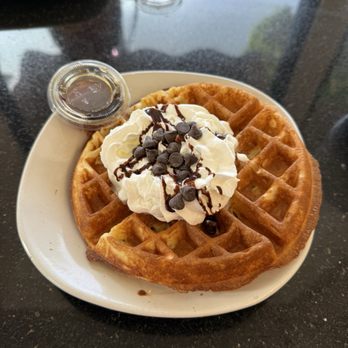 Rose Cafe and Bakery - Waffles with chocolate chip topping - Coffee & Tea Near Me - Granada Hills, California Rose Cafe and Bakery - Waffles with chocolate chip topping - Coffee & Tea Near Me - Granada Hills, California