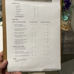 Olivia - Wine List