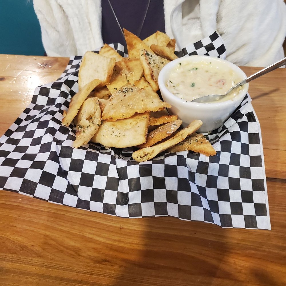 The Reef - Crab dip with pita chips - Seafood Near Me - Biloxi, Mississippi The Reef - Crab dip with pita chips - Seafood Near Me - Biloxi, Mississippi