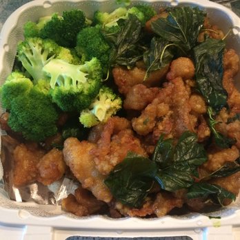 Eathai - Crispy basil chicken - ask for extra sauce. Delicious but sometimes dry. - Thai Near Me - Rockville, Maryland Eathai - Crispy basil chicken - ask for extra sauce. Delicious but sometimes dry. - Thai Near Me - Rockville, Maryland