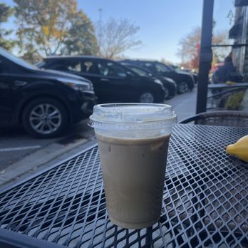 Aroma Coffee & Wine - Ice vanilla oat milk latte - Cafes Near Me - Crystal Lake, Illinois