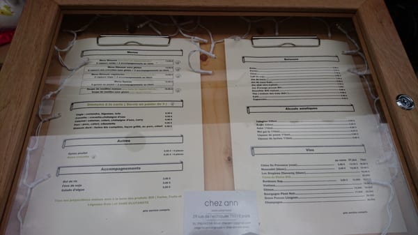 Menu photo 5 Chez Ann Paris, 75