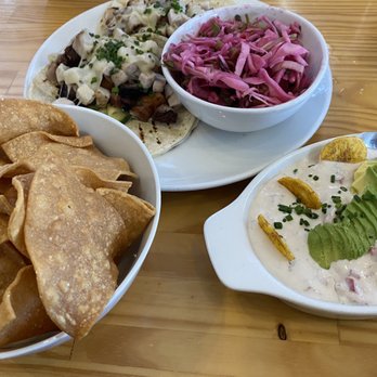 Savorez - Lobster Ceviche with fried pork belly tacos - Latin American Near Me - Wilmington, North Carolina Savorez - Lobster Ceviche with fried pork belly tacos - Latin American Near Me - Wilmington, North Carolina
