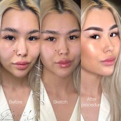 Stella Ink LA - Powder Brows - Before and After