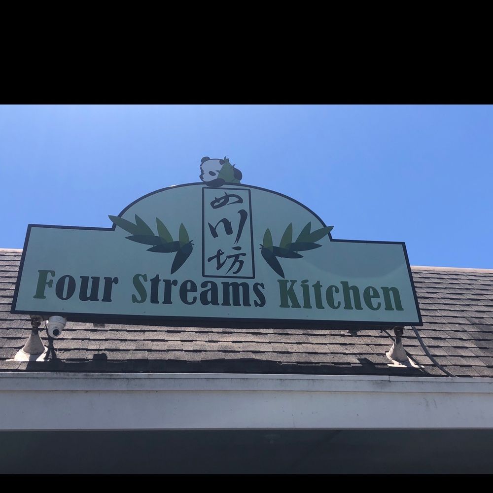 Four Streams Kitchen - Restaurant signage of the new Szechuan Chinese restaurant - Szechuan Near Me - Aptos, California Four Streams Kitchen - Restaurant signage of the new Szechuan Chinese restaurant - Szechuan Near Me - Aptos, California