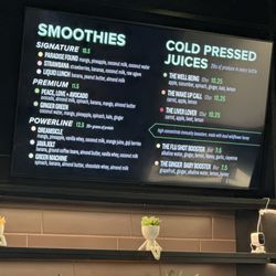 The Urban Juicer - Menu