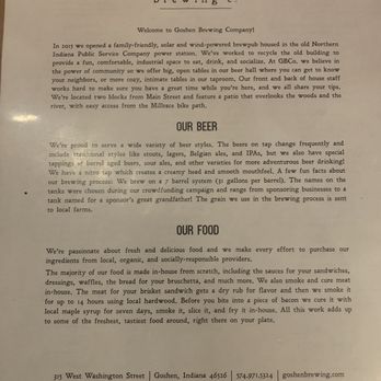 Goshen Brewing Company - About Us - Breweries Near Me - Goshen, Indiana