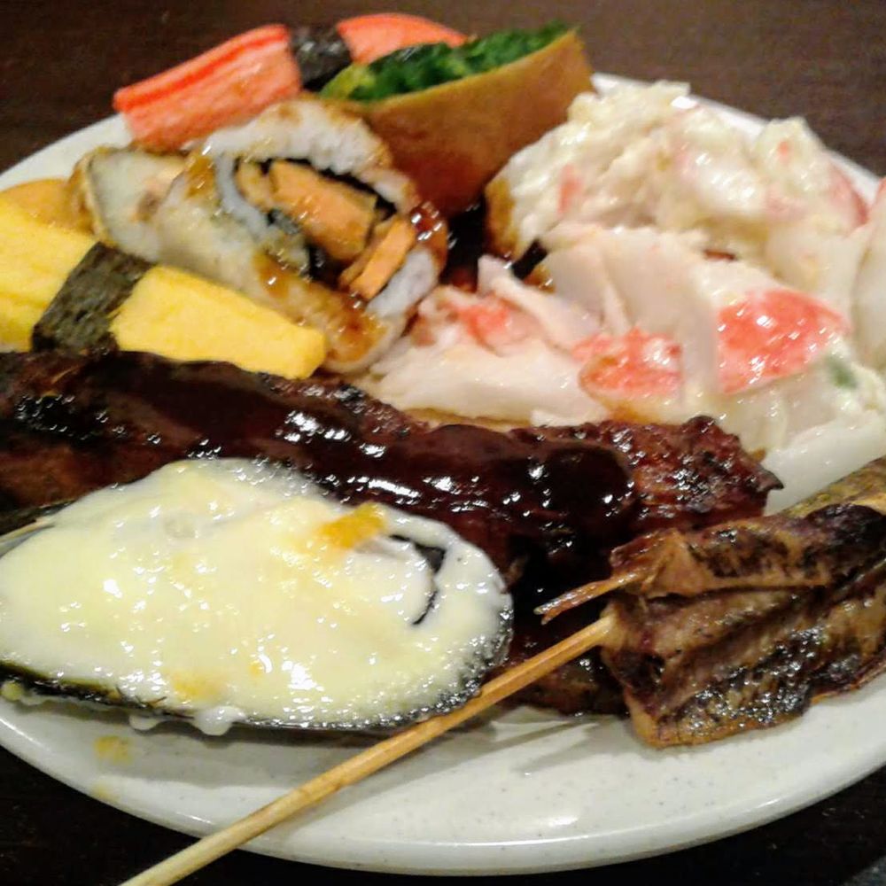 Hibachi Supreme Buffet - Overcooked ribs and fish. You can see how the tamago & krab stick have turned..sushi old & stale. Nasty. - Japanese Near Me - Oklahoma City, Oklahoma Hibachi Supreme Buffet - Overcooked ribs and fish. You can see how the tamago & krab stick have turned..sushi old & stale. Nasty. - Japanese Near Me - Oklahoma City, Oklahoma