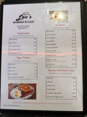 Menu photo 1 Leo’s Breakfast and Lunch Lansdowne, PA