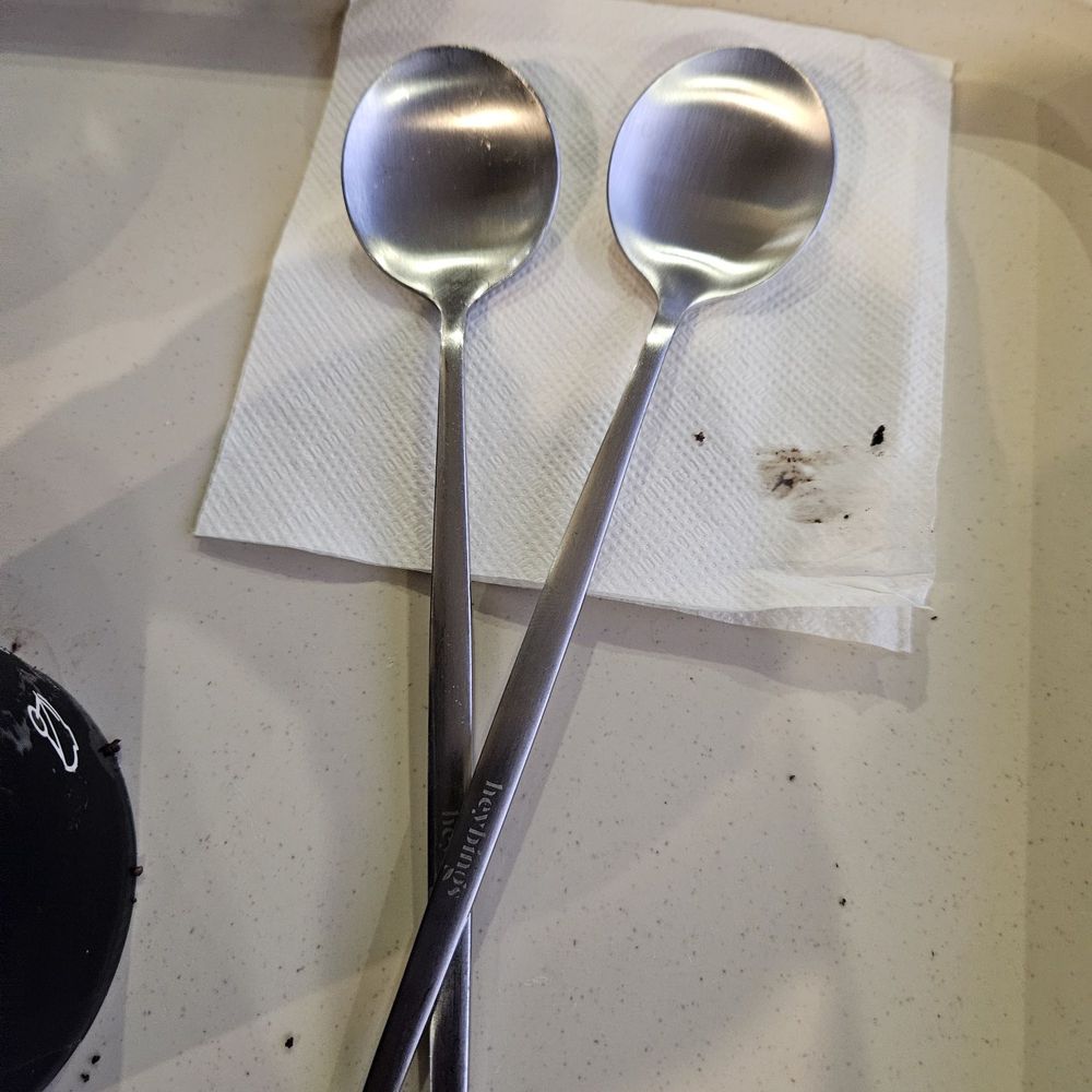 Heybings Desserts & Coffee - Nice long-&-sturdy spoons for the bingsoo - Desserts Near Me - Irvine, California