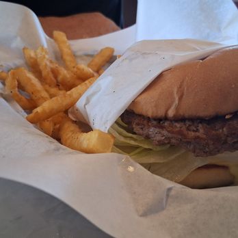 A-Town Diner - Virgil's Burger (No Cheese for me) with their delicious crinkle-cut french fries - Breakfast & Brunch Near Me - Atascadero, California A-Town Diner - Virgil's Burger (No Cheese for me) with their delicious crinkle-cut french fries - Breakfast & Brunch Near Me - Atascadero, California
