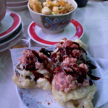 Genki Sushi - Spicy Mushrooms, garlic fries - Sushi Bars Near Me - Waipahu, Hawaii