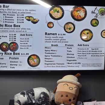 Taichi  Bubble Tea - Menu board - Ramen Near Me - Tucson, Arizona