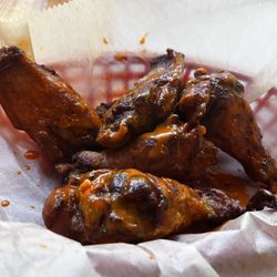 Farm Burger - Decatur - Buffalo lemon wings, so hot they are steaming!