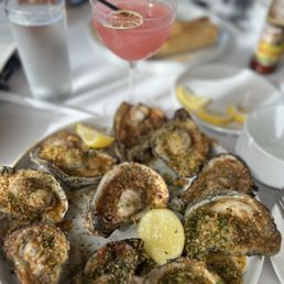 Salty Char-broiled oysters