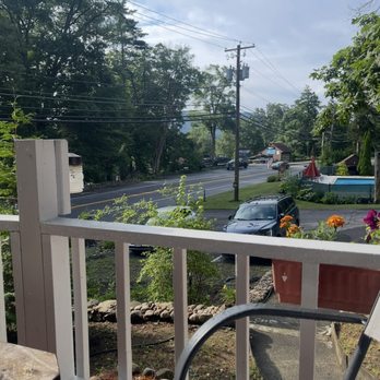 Rock Castle Resort - View from our porch. Trolley drops off right there across the street. - Resorts Near Me - Lake George, New York Rock Castle Resort - View from our porch. Trolley drops off right there across the street. - Resorts Near Me - Lake George, New York