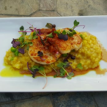 Vin 25 - Dinner scallops that they split as an appetizer for us. - New American Near Me - Roswell, Georgia