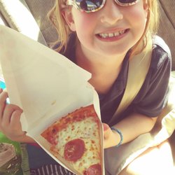 7-Eleven - My granddaughter with her pizza slice
