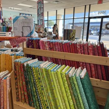 Not Your Mama's Quilt Store - Lots of colorful quilting fabrics beautifully displayed. - Fabric Stores Near Me - Plano, Texas Not Your Mama's Quilt Store - Lots of colorful quilting fabrics beautifully displayed. - Fabric Stores Near Me - Plano, Texas