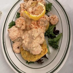 Fried green tomatoes, and shrimp Fried green tomatoes, and shrimp