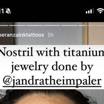 Esperanza Ink Tattoos - Posted 2 hours before we arrived proving piercer was at the shop 1/13 working the promotion - Tattoo Near Me - Montclair, California