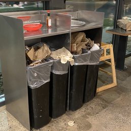 Filthy Chipotle restaurant.