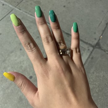 Fancie Nail & Spa - This is acrylic with regular nail polish on top! - Day Spas Near Me - New York, New York Fancie Nail & Spa - This is acrylic with regular nail polish on top! - Day Spas Near Me - New York, New York