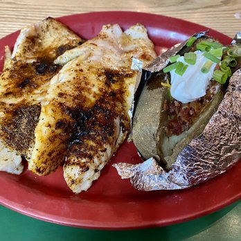 D C's Sports Bar & Steakhouse - The Grilled Grouper & Baked Potato - Seafood Near Me - Eunice, Louisiana D C's Sports Bar & Steakhouse - The Grilled Grouper & Baked Potato - Seafood Near Me - Eunice, Louisiana
