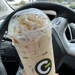 Aloha with whip and caramel drizzle!!