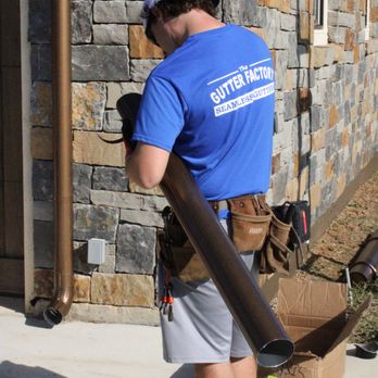 The Gutter Factory - 4" Round Downspout Installation. - Gutter Services Near Me