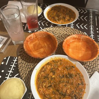 Halisi Africa - Chicken and beef Egusi Stew with fufu - Cafes Near Me - Tallahassee, Florida Halisi Africa - Chicken and beef Egusi Stew with fufu - Cafes Near Me - Tallahassee, Florida